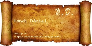 Mándi Dániel névjegykártya